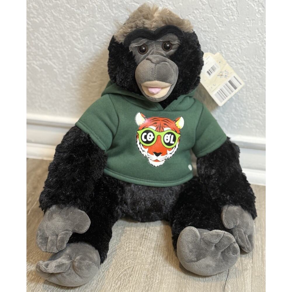 Nwt Build-a-bear Silver Back Gorilla With T Shirt